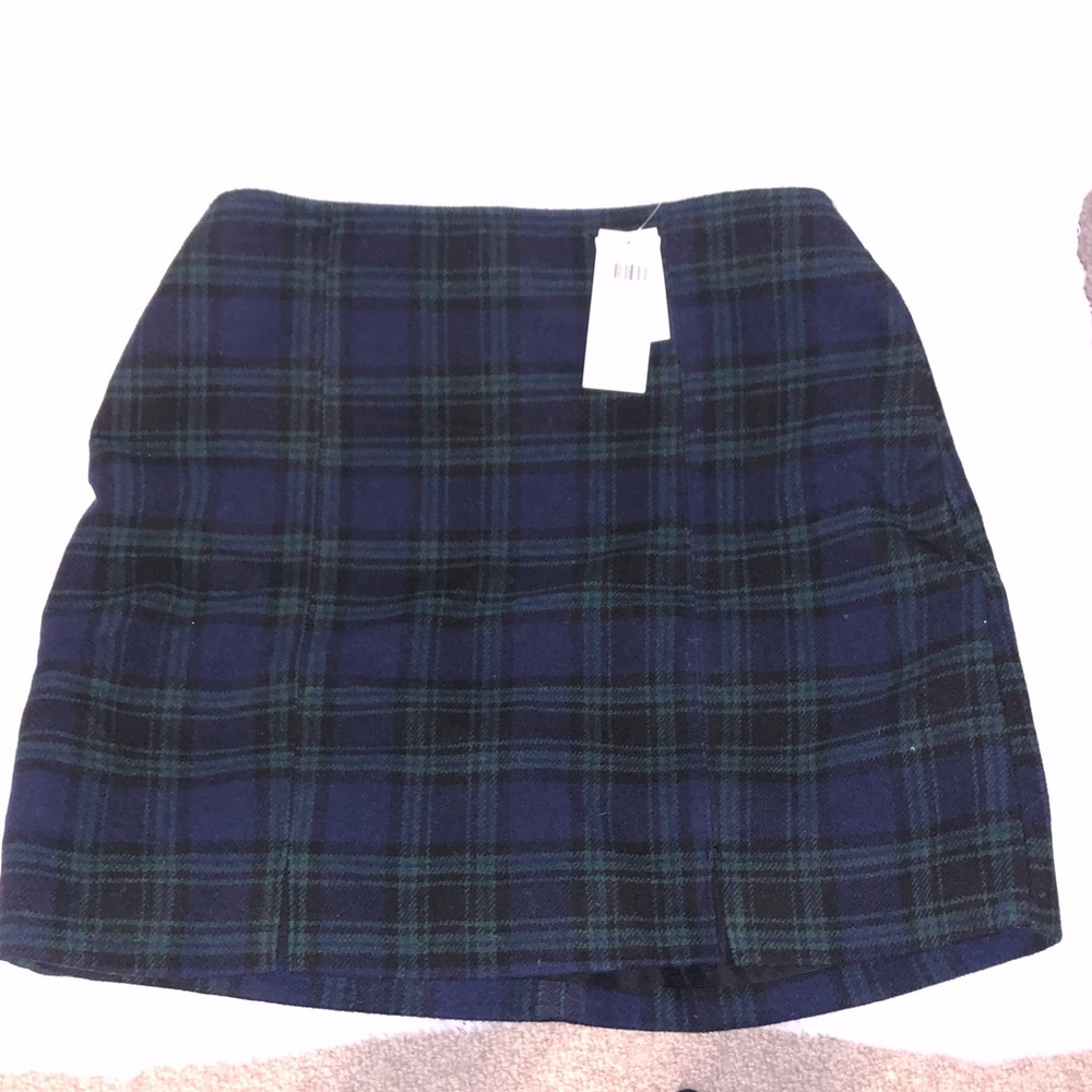 Ultra High-Rise Plaid mini skirt